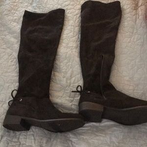 Black over the knee boots size 11